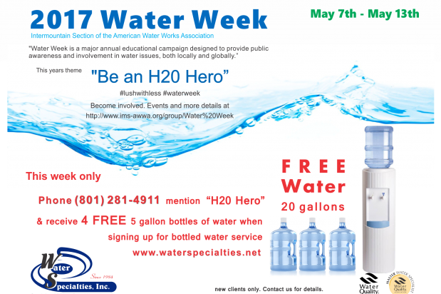 2017 Water Week 5 gallon bottled water promo